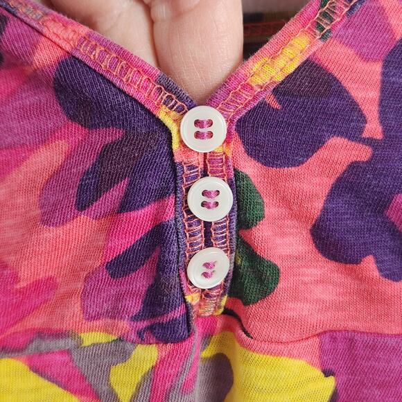 Lucky Brand Babydoll Slip Dress Women M Multicolor Floral Spaghetti Strap - Picture 5 of 15